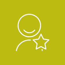 Person with star